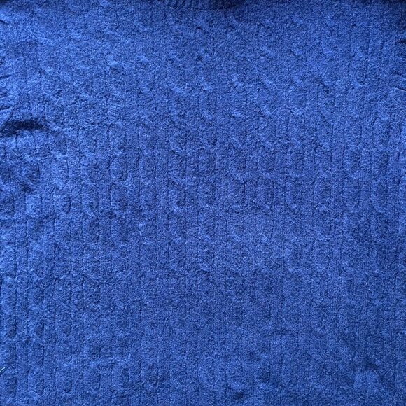 NWT Jcrew Mock Neck Sweater Men L Navy Blue Cable Knit Preppy Winter Urban Style - Picture 3 of 7